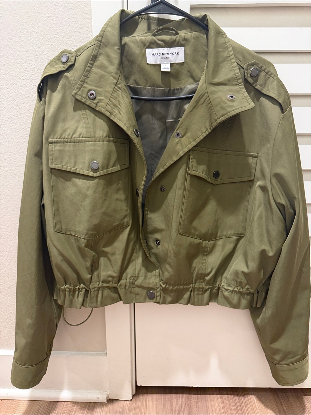 Marc New York Olive Utility Crop Jacket